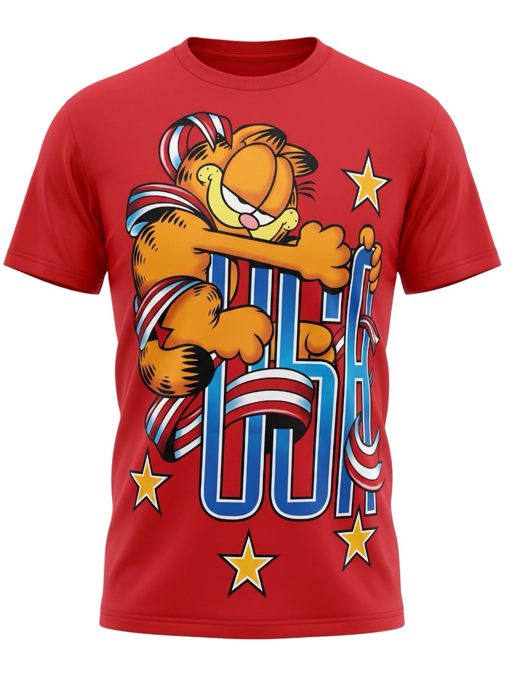 Fruit of the Loom Garfield 100% Cotton Red Women's Night Shirt from 2006 Size XL